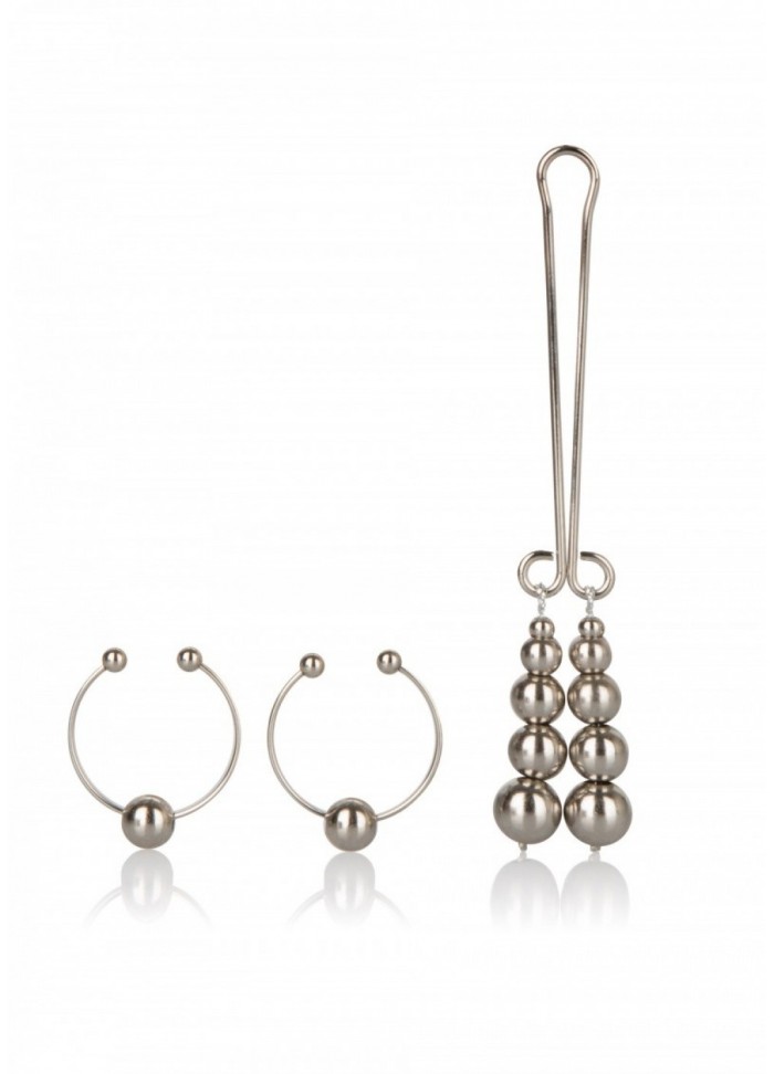 Parure de faux piercing tétons et clitoris pour femme