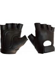 Mitaines, gants en cuir noir style biker