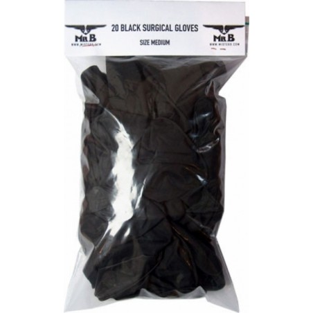 MisterB-Gants chirurgicaux noir 10 paires