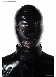 Latexa 1341 Cagoule latex perforée 3 trous noir