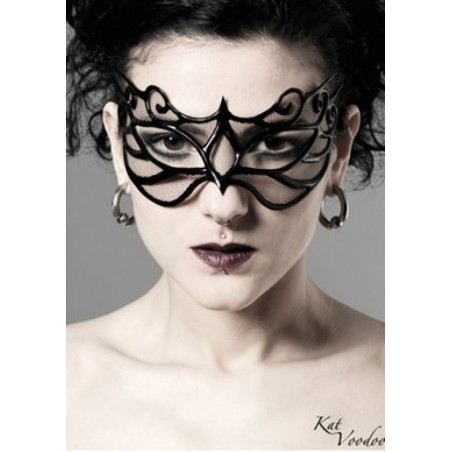 Katvoodoo Loup masque latex et résille noir RZ610