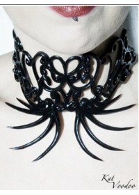 Katvoodoo Collier ras de cou latex noir