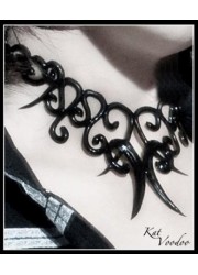 Collier ras de cou latex noir