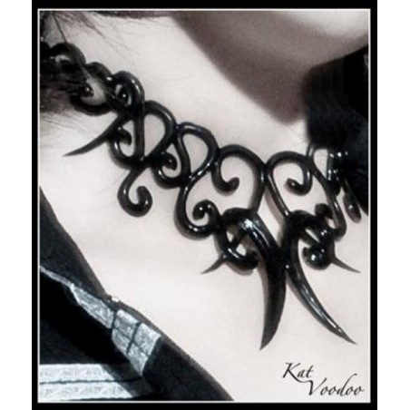 Collier ras de cou latex noir