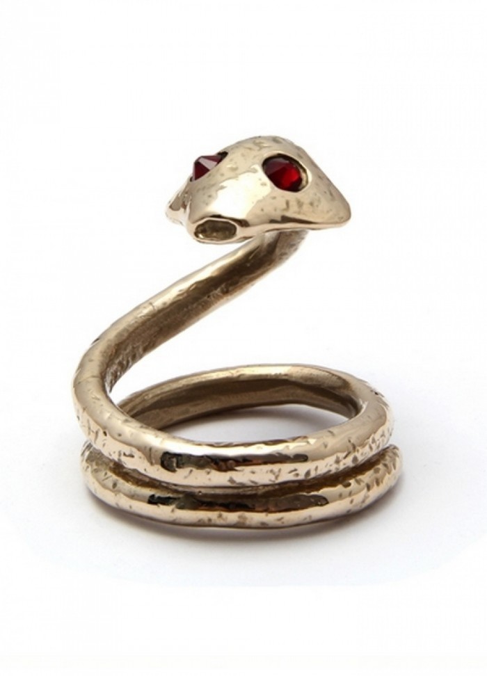 Cockring Rosebud Bira bronze oeil rouge