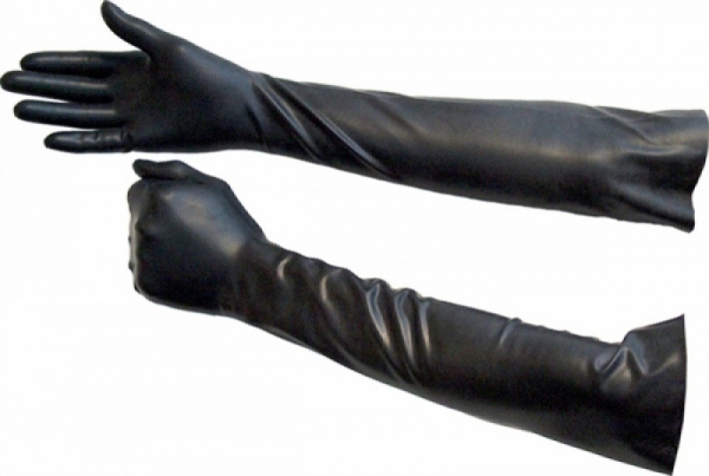 Gants Fist long latex noir Longueur 52 cm