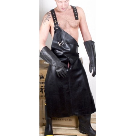 Tablier SM harnais caoutchouc noir misterb