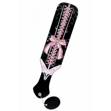 Paddle noir avec laçage rose L 31cm