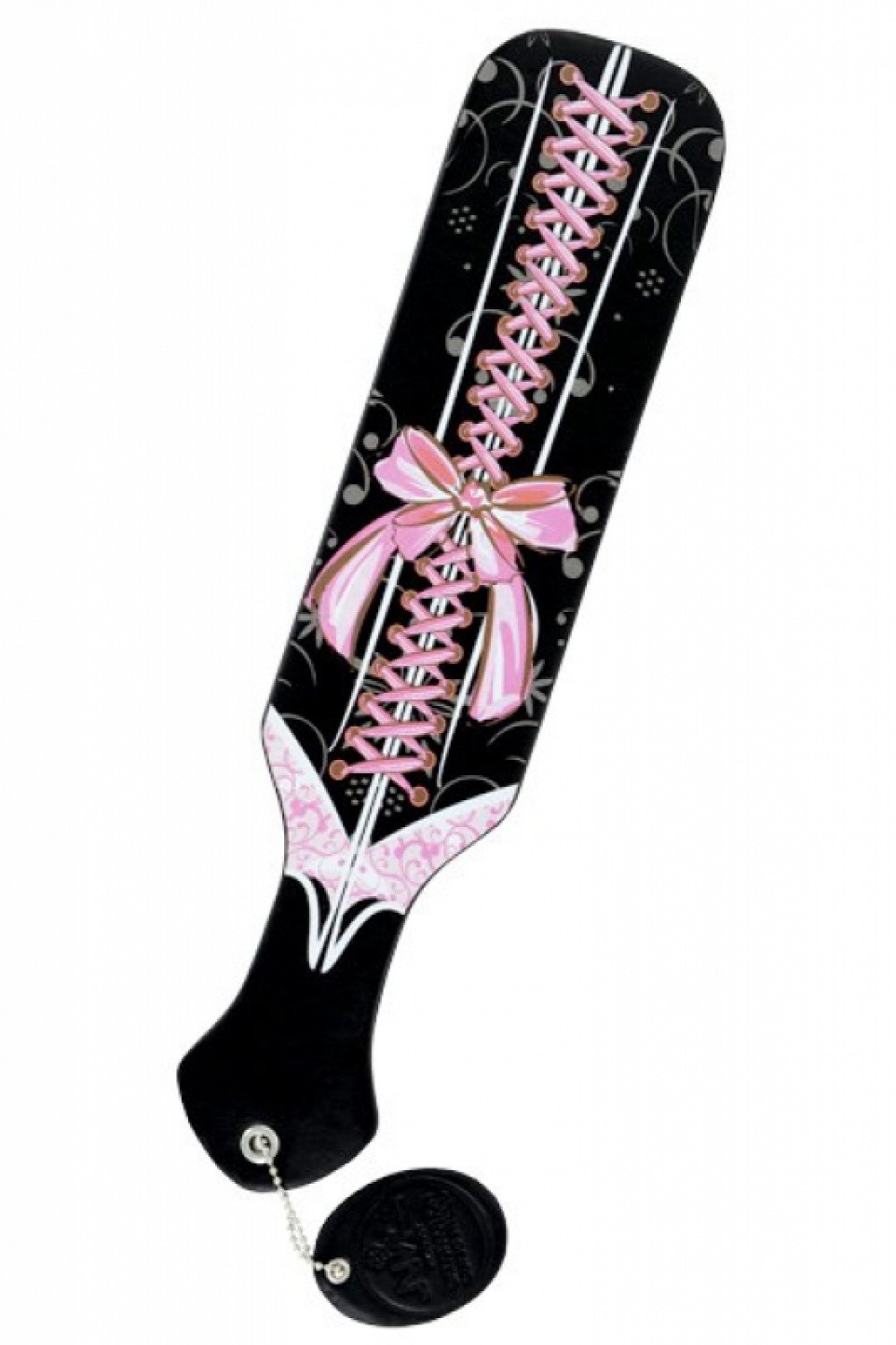 Paddle noir avec laçage rose L 31cm