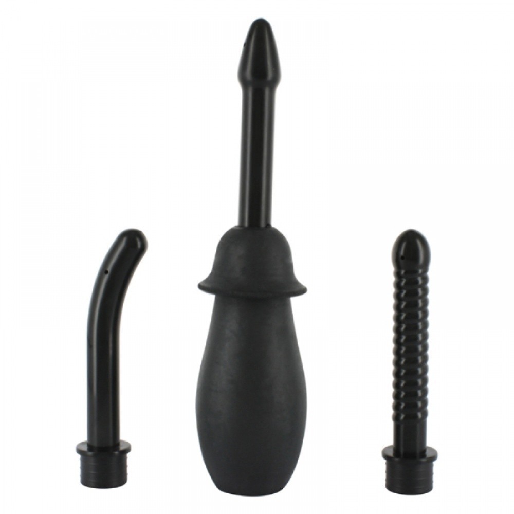 Lavement poire anal Douche kit noir