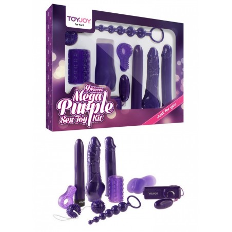 Coffret sex toys Mega violet - 9 piéces