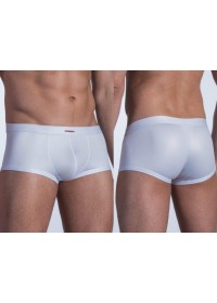 OlafBenz 1384-Shorty homme Neopants wetlook blanc