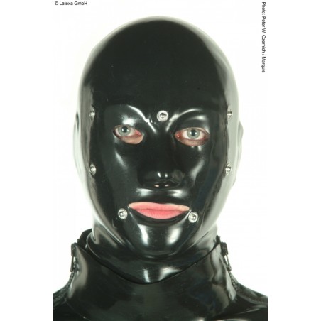 Masque anatomic pour homme en latex 0.6 mm avec des ouvertures pour le