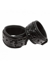 Menottes chevilles néoprène et vinyls Ankle Cuffs noir