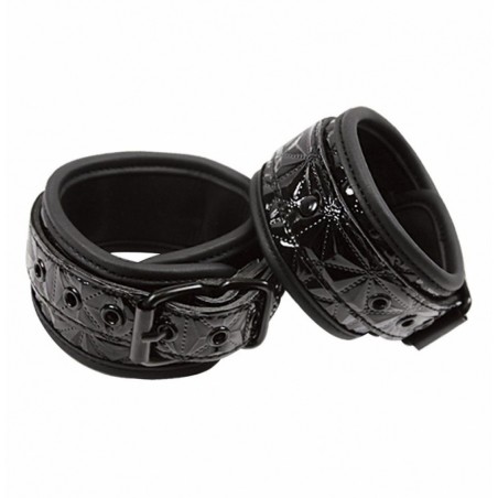 Menottes chevilles néoprène et vinyls Ankle Cuffs noir