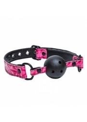 Sinful-Baillon boule perforé vinyls rose