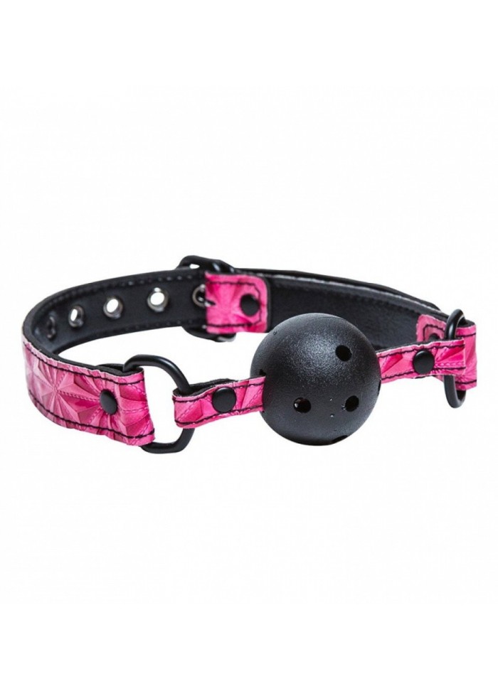 Sinful-Baillon boule perforé vinyls rose