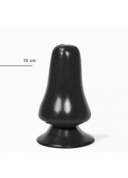 Allblack-Plug anal champignon L 12.5 cm noir