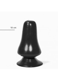 Allblack-Plug anal champignon L 12.5 cm noir