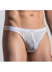 OlafBenz 1475-String homme semi transparent blanc