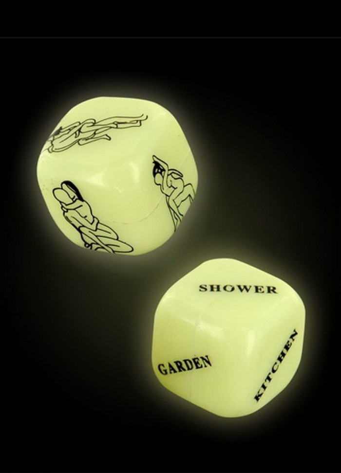 eux de dés érotiques Phosphorescent Big Glowing Dice