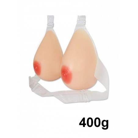 Prothèses seins silicone avec soutien gorge Bonnet 85B - 400 grs