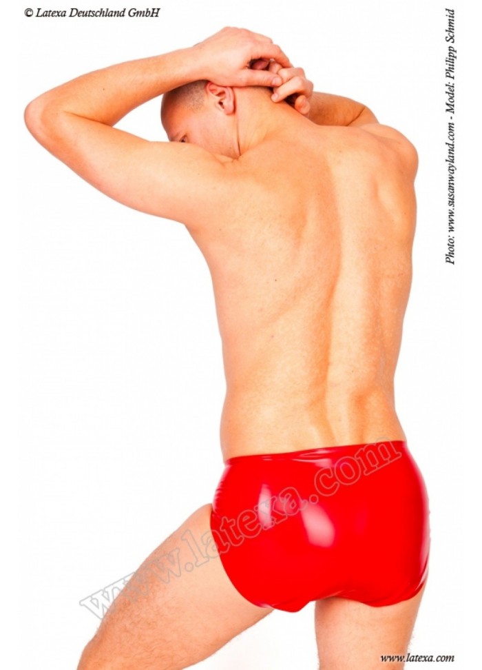 Latexa 1104 Slip homme latex rouge