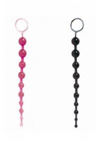Perles anales Orientale Jelly butt beads rose-noir