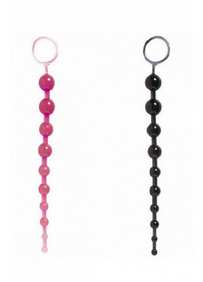 Perles anales Orientale Jelly butt beads rose-noir