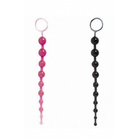 Perles anales Orientale Jelly butt beads rose-noir