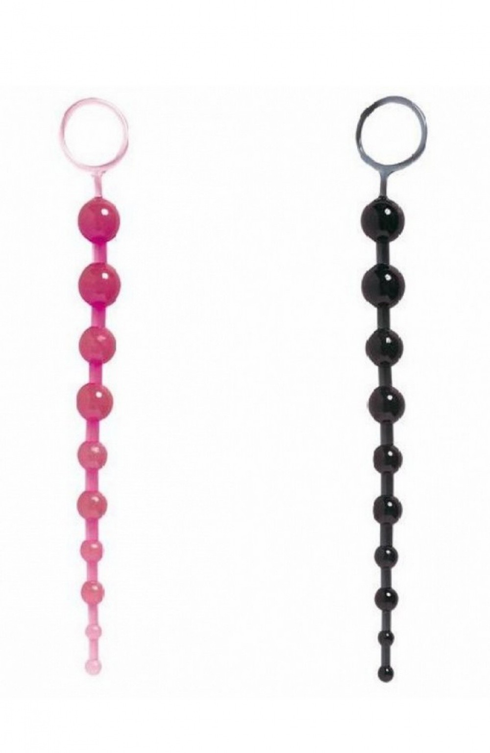 Perles anales Orientale Jelly butt beads rose-noir