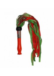 Tab-Martinet manche bois cuir Bi color rouge/vert 60 cm