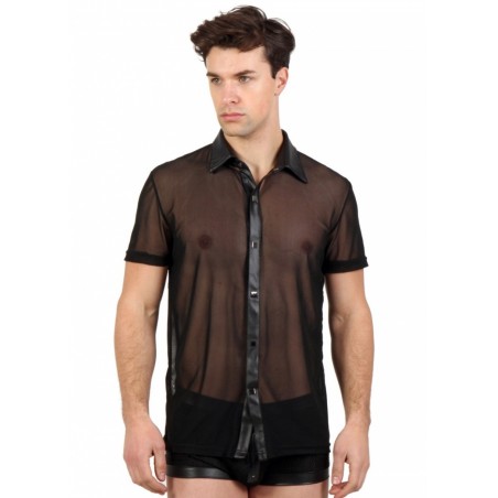Chemisette transparente pour homme tenue pour soirée libertine