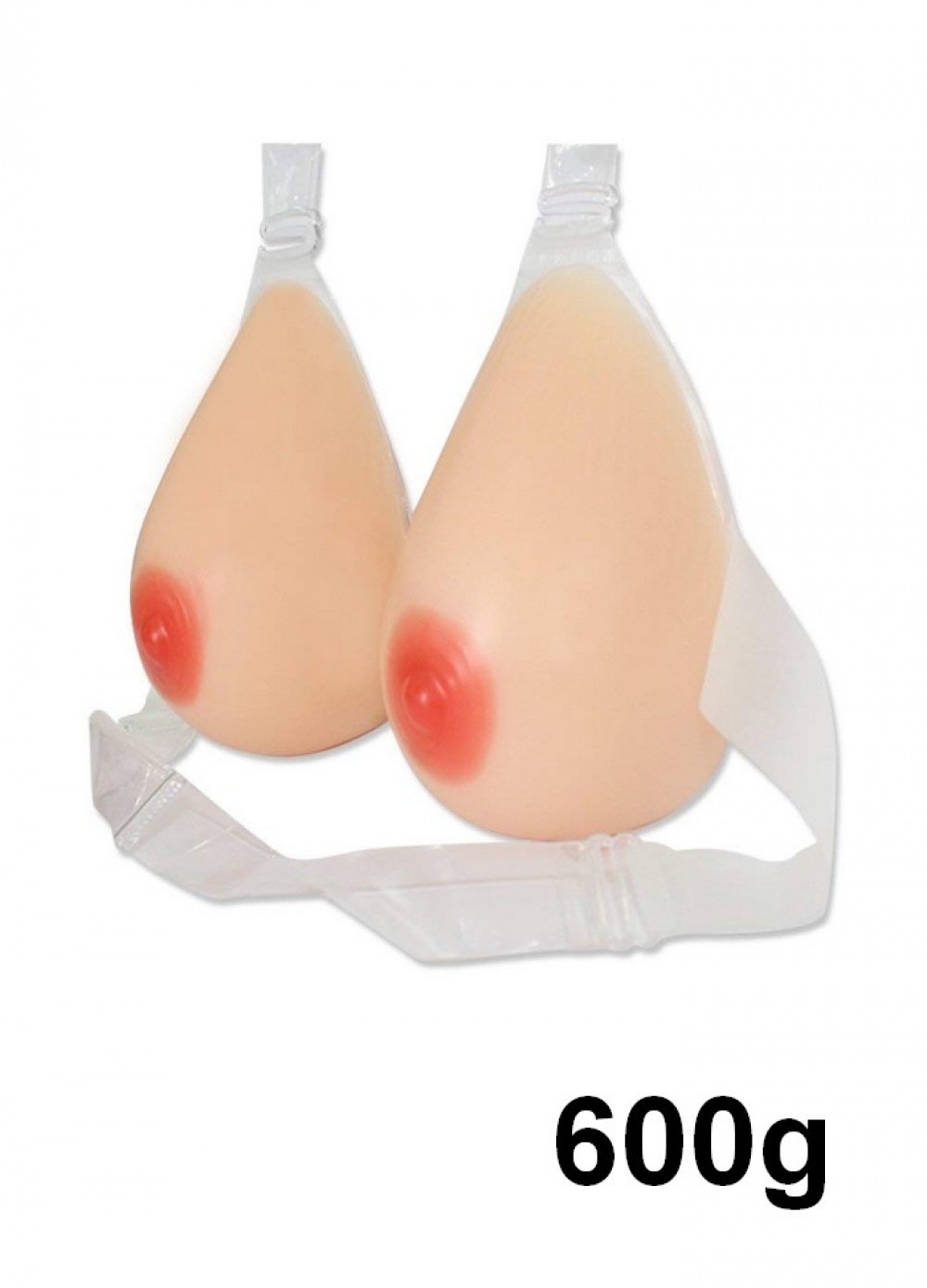 Prothèses seins silicone avec soutien gorge Bonnet 90B - 600 gr