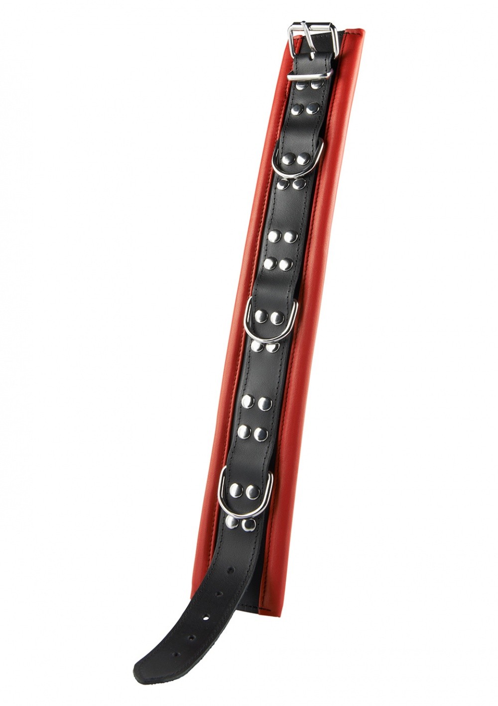 HiddenDesire-Collier cuir rouge et noir