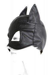 Masque Catwomen aspect cuir noir Spazm1020-profil