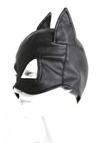 Masque Catwomen aspect cuir noir Spazm1020-profil