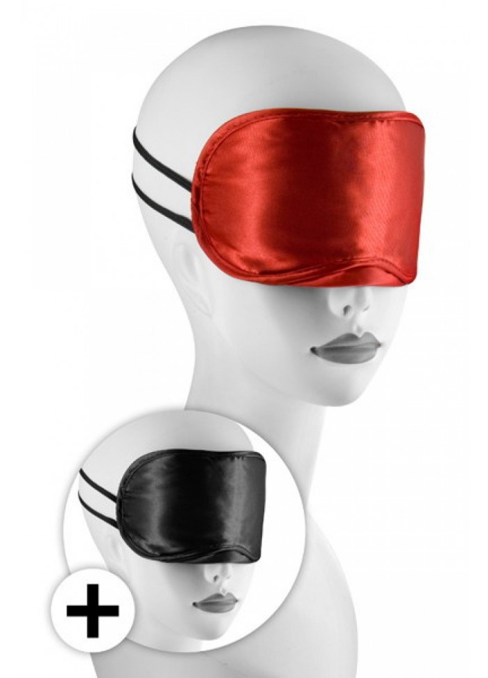 Masques satin pack de 2: Rouge et noir