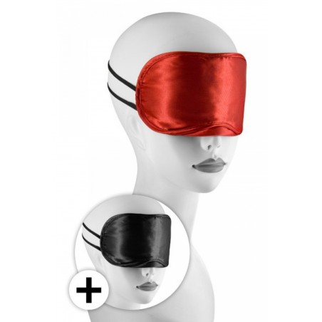 Masques satin pack de 2: Rouge et noir