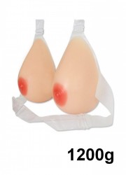 Prothèses seins silicone avec soutien gorge Bonnet 100D - 1200grs