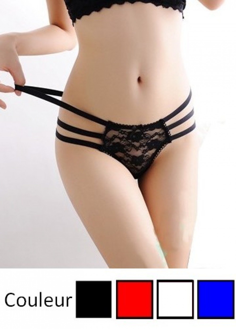 String femme dentelle 3 ficelles