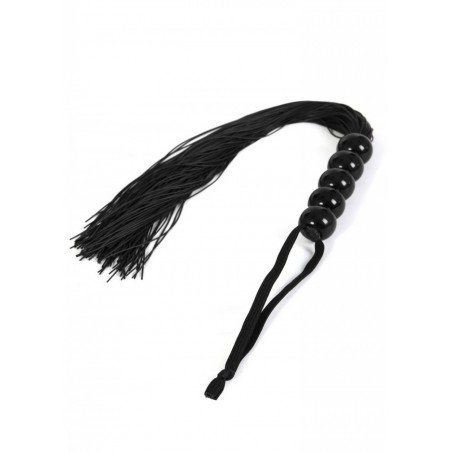 Martinet lanieres latex Soft rubber cat noir - L 36 cm