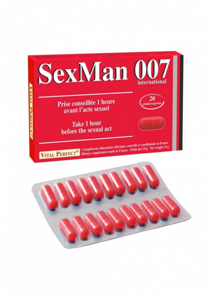 Aphrodisiaque homme Sex Man 007 - 20 gélules