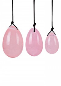 Oeuf de Yoni pierre Quartz rose 3 oeufs de 3 tailles