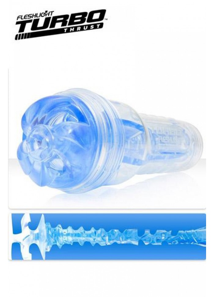 Fleshlight Masturbateur homme Turbo Thrust Blue-Gorge profonde