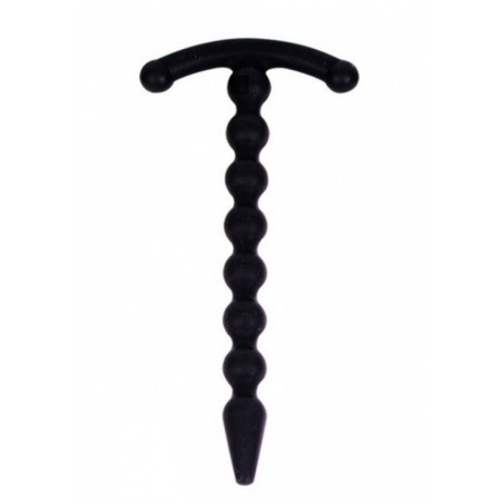 Sonde d'urétre PénisStick boules silicone noir