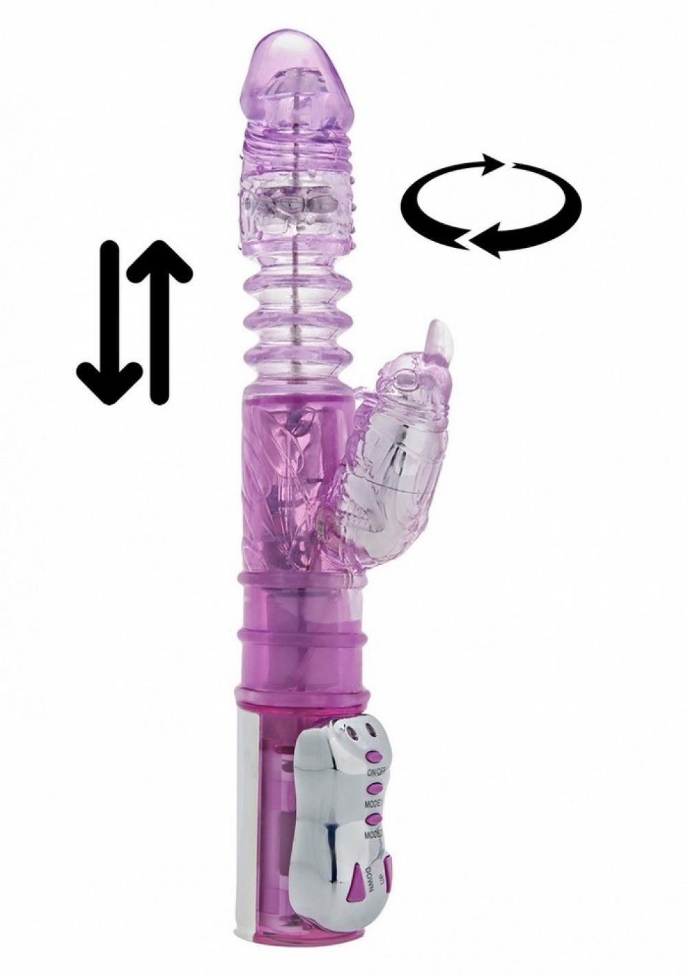 Vibromasseur Rabbit Va et vient Up&Down Vibrator violet