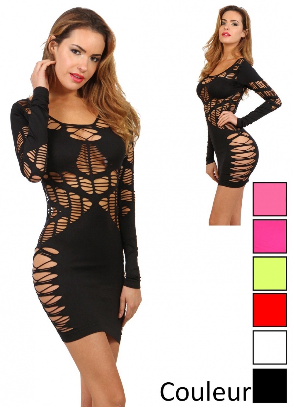 Spazm6038-Robe sexy filet...