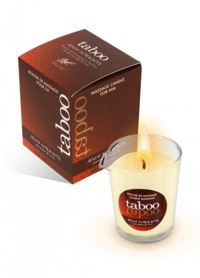 Taboo Bougie de massage Jeux interdits Parfum lichen