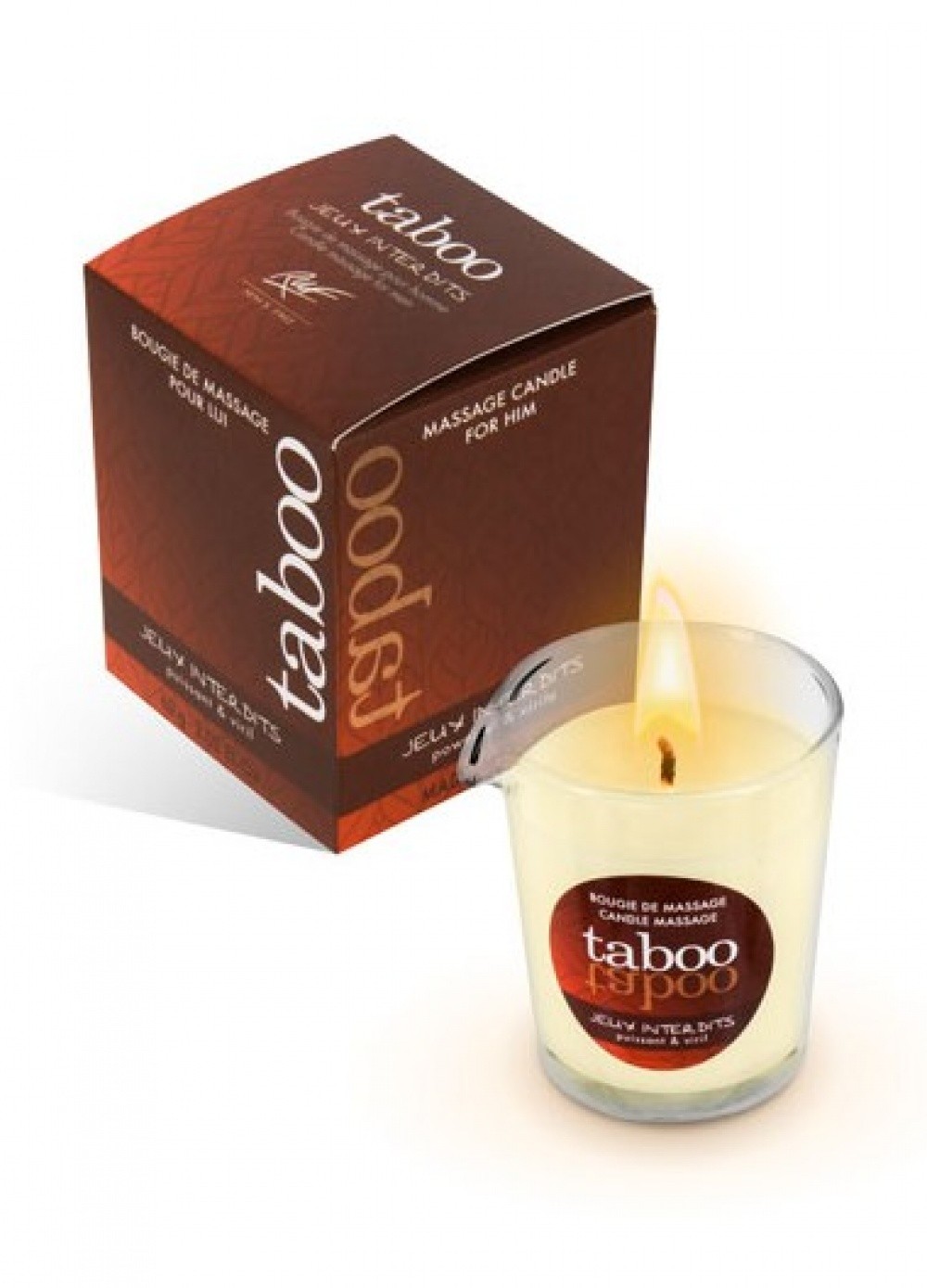 Taboo Bougie de massage Jeux interdits Parfum lichen